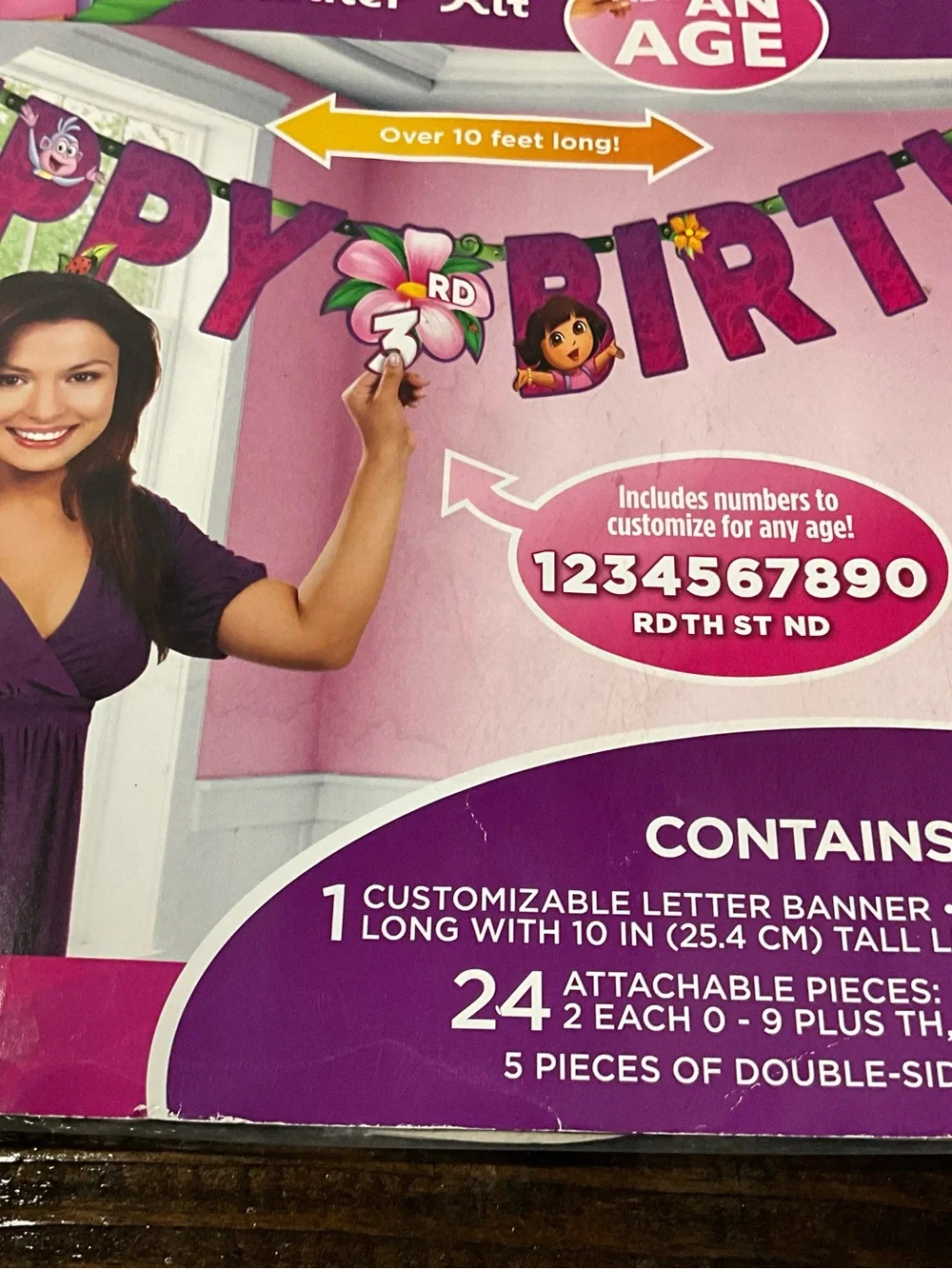 2012 Dora the Explorer Nickelodeon Jumbo Letter Birthday Party Banner Kit New